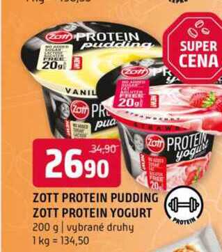 Zott protein pudding zoot protein yogurt 200 g vybrané druhy 