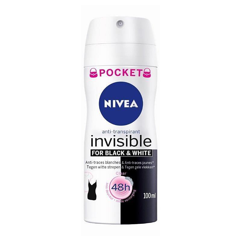 NIVEA Invisible Black & White Clear antiperspirant ve spreji pro ženy pro ženy 100 ml
