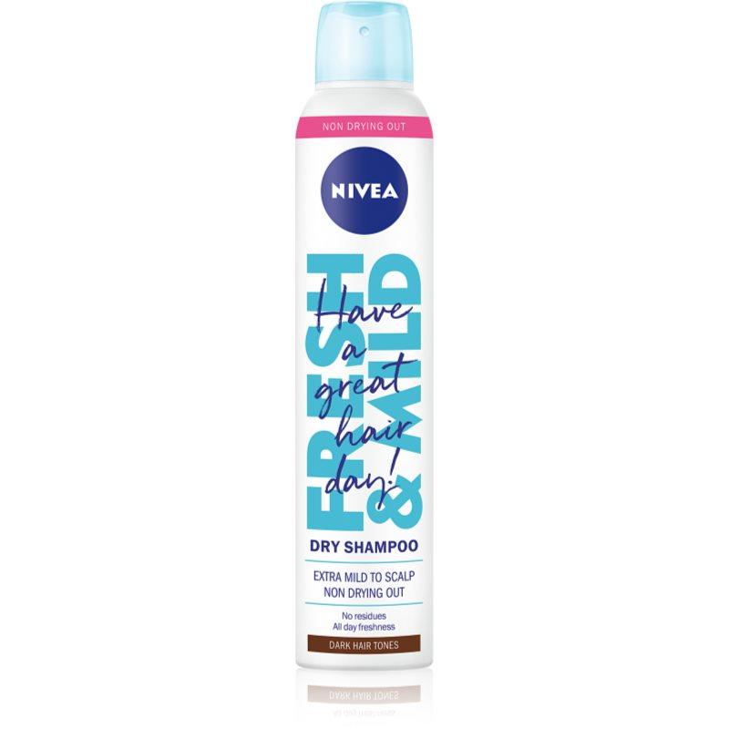 Nivea Fresh Revive suchý šampon pro tmavé vlasy Dark Tones 200 ml