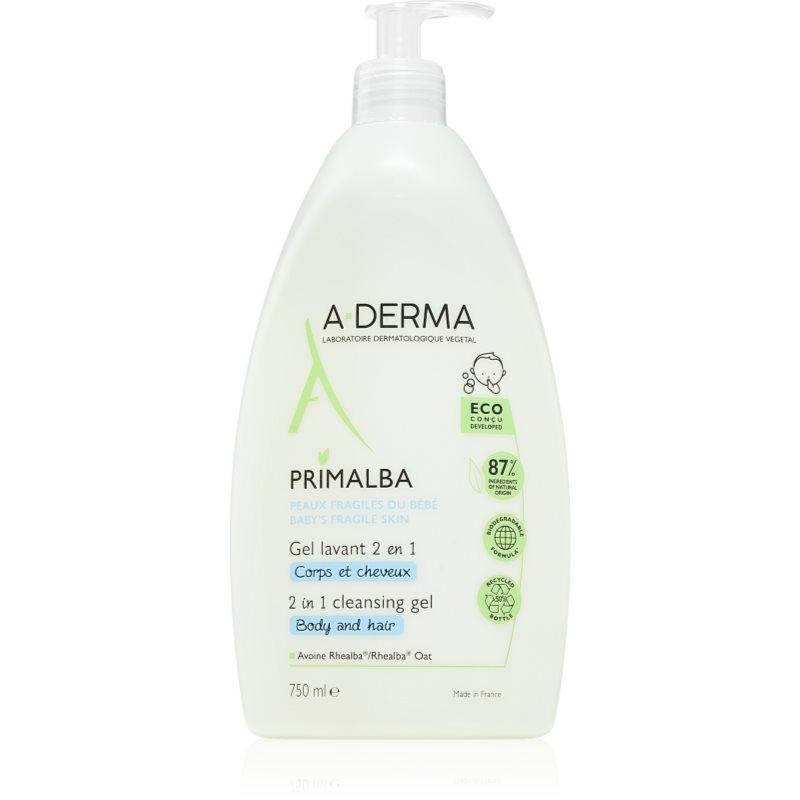 A-Derma Primalba Baby mycí gel na tělo a vlasy pro děti 750 ml