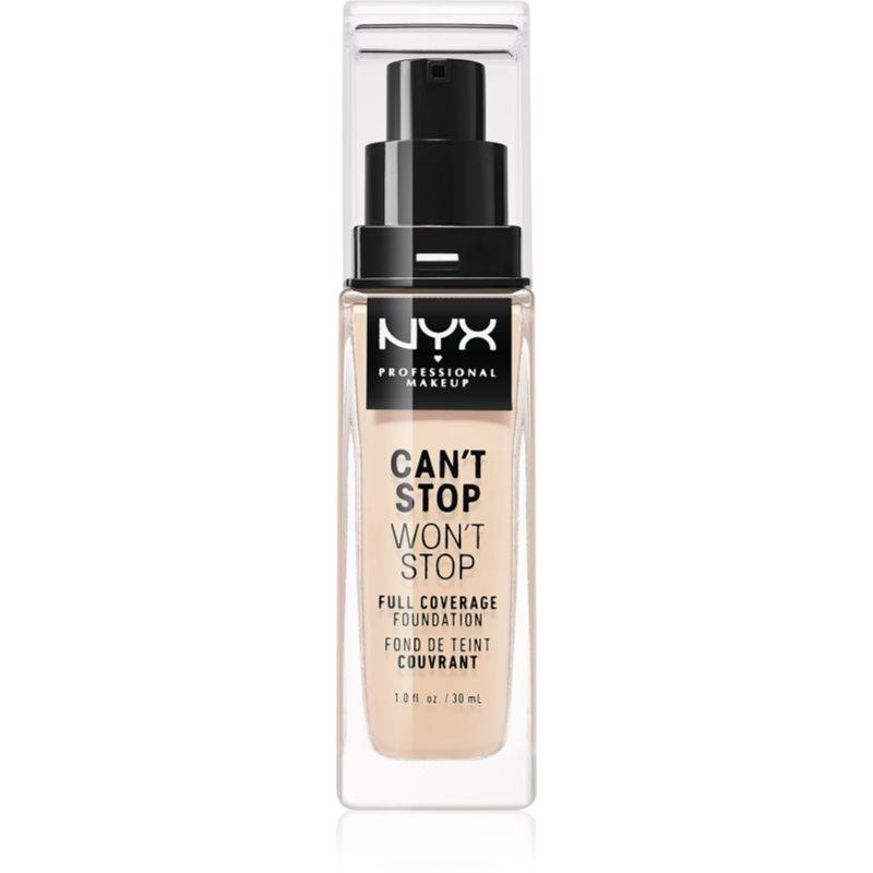 NYX Professional Makeup Can't Stop Won't Stop Full Coverage Foundation vysoce krycí make-up odstín 03 Porcelain 30 ml