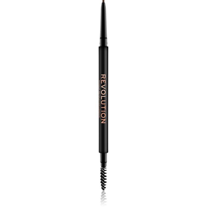 Makeup Revolution Precise Brow Pencil precizní tužka na obočí s kartáčkem odstín Medium Brown 0.05 g