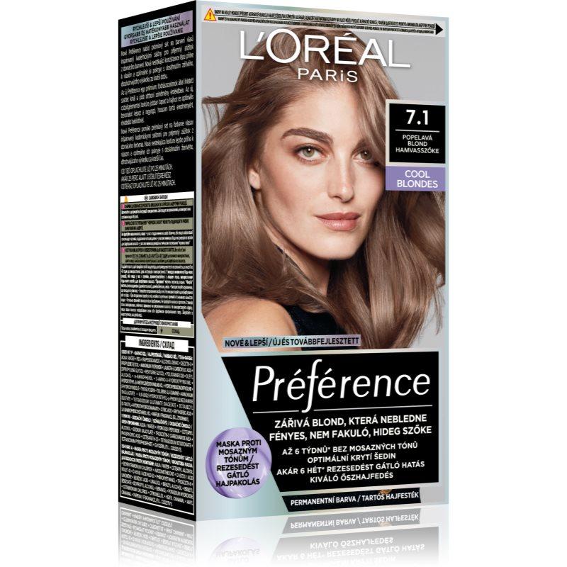 L’Oréal Paris Préférence barva na vlasy odstín 7.1 Ashy Blond