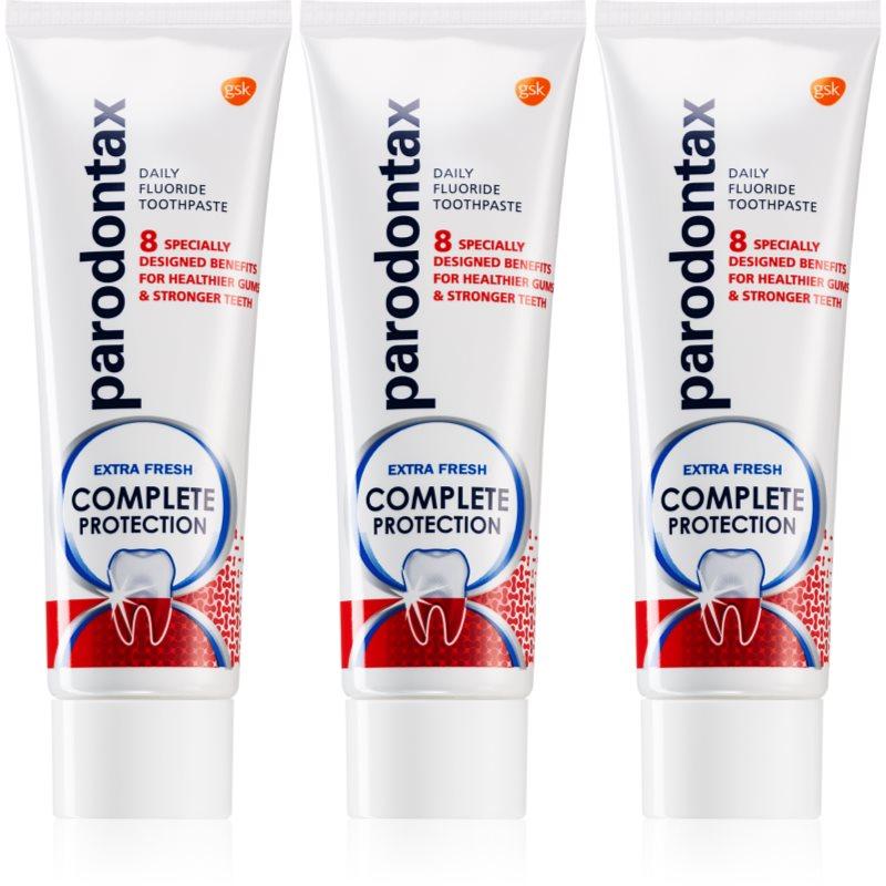 Parodontax Complete Protection Extra Fresh zubní pasta s fluoridem pro zdravé zuby a dásně 3x75 ml