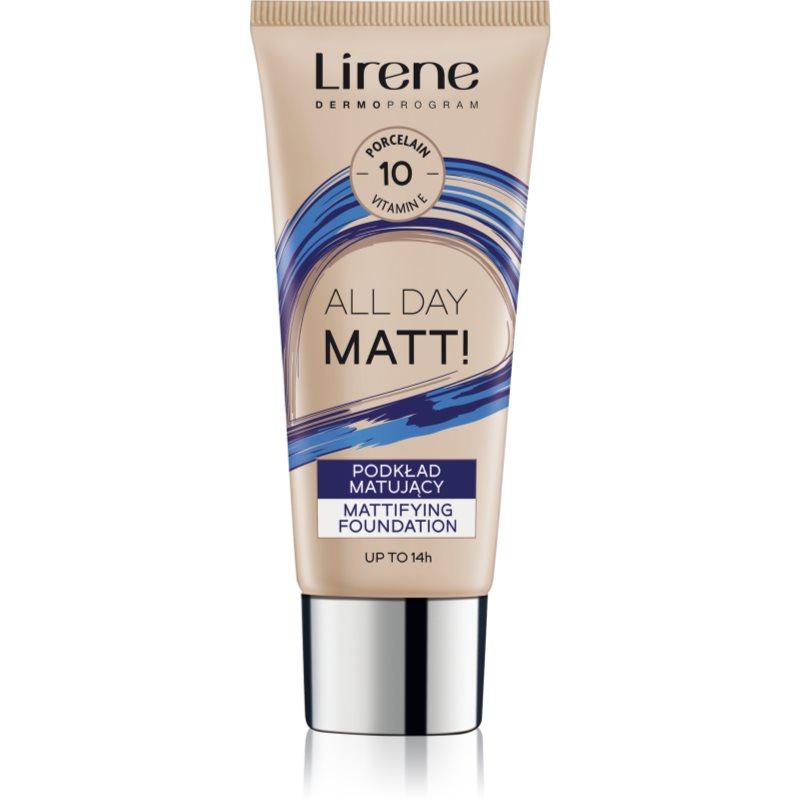 Lirene Nature Matte matující fluidní make-up pro dlouhotrvající efekt odstín 10 Porcelain 30 ml