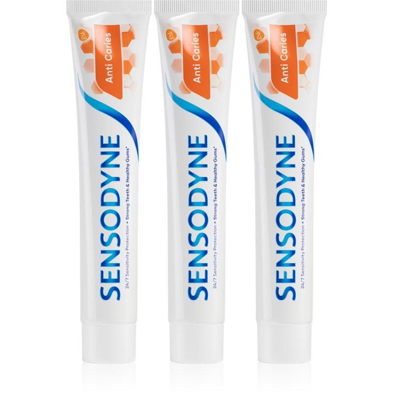 Sensodyne Anti Caries Anti Carries zubní pasta proti zubnímu kazu 3x75 ml