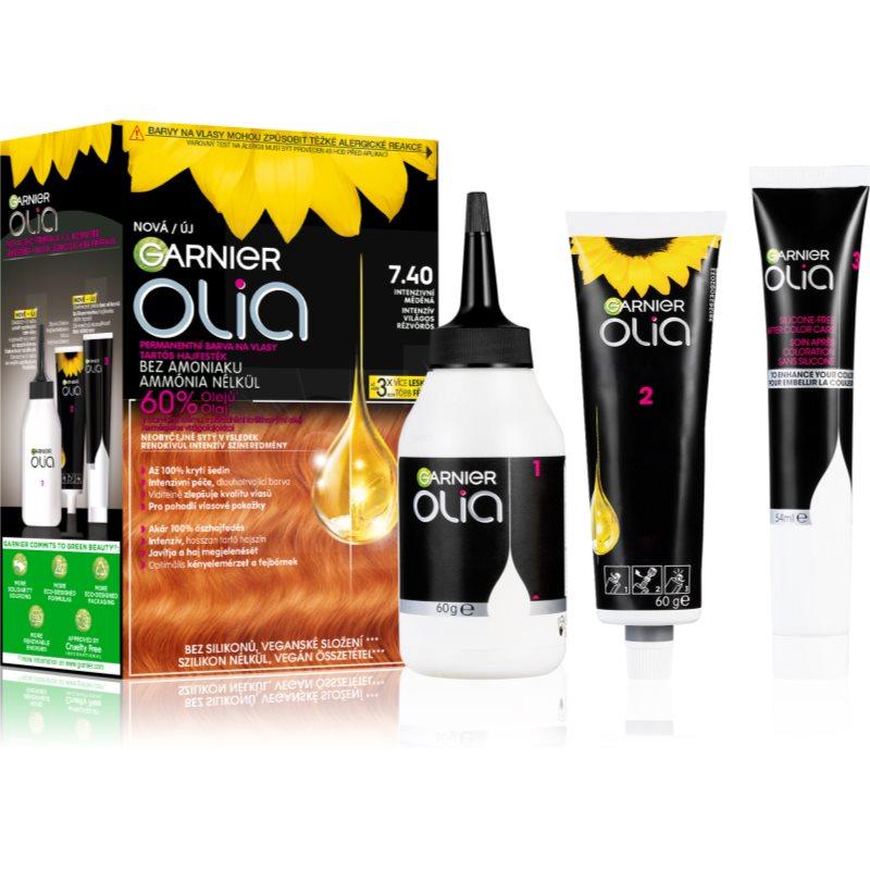 Garnier Olia Big Kit permanentní barva na vlasy odstín 7.40 Intense Copper