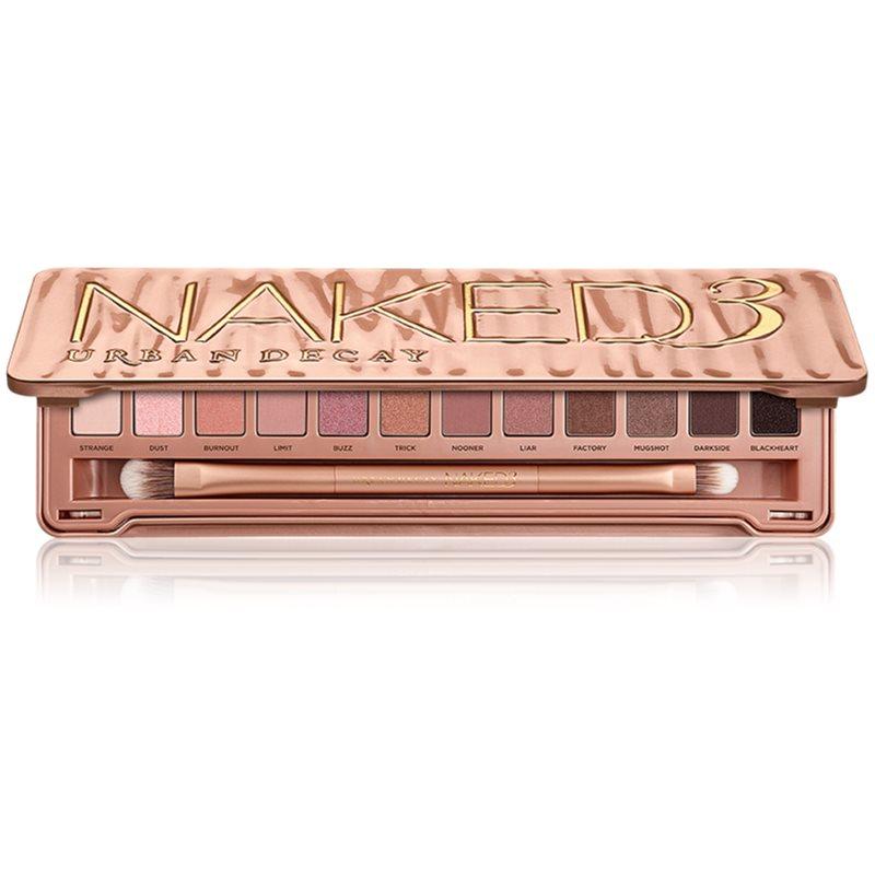 Urban Decay Naked3 paleta očních stínů se štětečkem 12x1,3 g