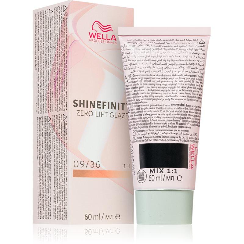 Wella Professionals Shinefinity Zero Lift Glaze demipermanentní barva na vlasy odstín 09/36 - Vanilla Glaze 60 ml