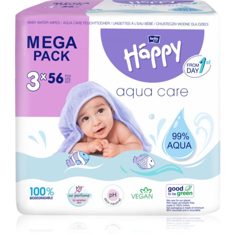 BELLA Baby Happy Aqua care vlhčené čisticí ubrousky pro děti 3x56 ks