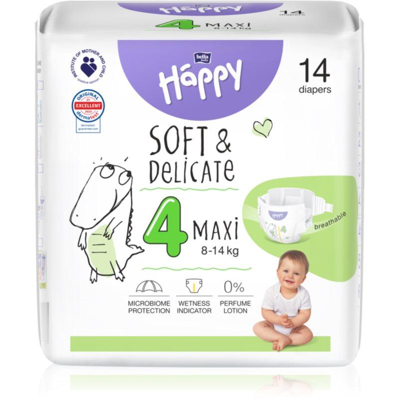 Bella Baby Happy Soft&Delicate Size 4 Maxi jednorázové pleny 8-14 kg 14 ks