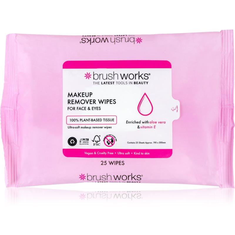 Brushworks Makeup Remover Wipes odličovací ubrousky na make-up 25 ks