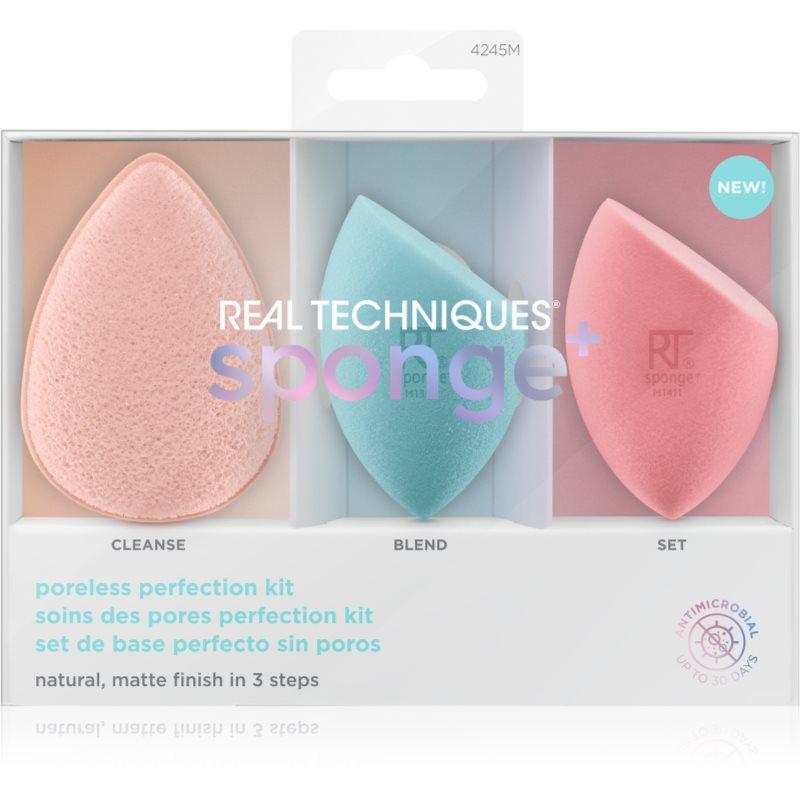 Real Techniques Sponge+ Poreless Perfection dárková sada pro pleť s nedokonalostmi