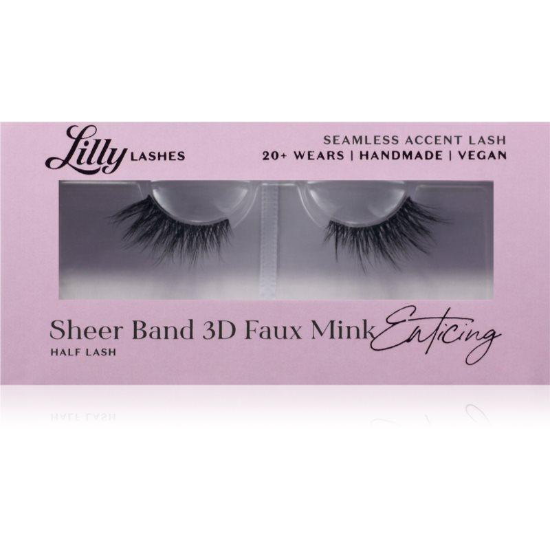 Lilly Lashes Sheer Band 3D Faux Mink Half Lash umělé řasy typ Enticing 1 pár