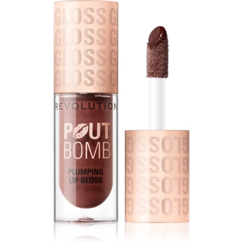 Makeup Revolution Pout Bomb lesk na rty se zvětšujícím efektem odstín Espresso Cool Nude 4.6 ml