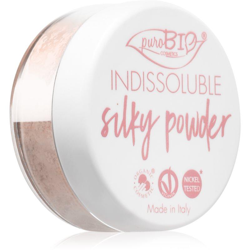 puroBIO Cosmetics Indissouble matující sypký pudr odstín 02 Peachy Pink 8 g
