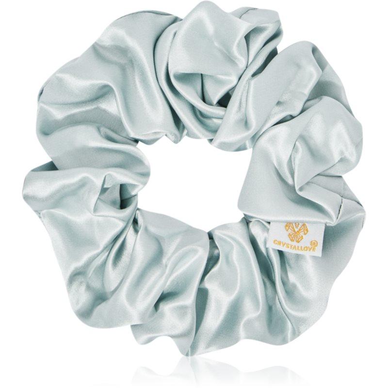 Crystallove Silk Scrunchie hedvábná gumička do vlasů Amazonite 1 ks