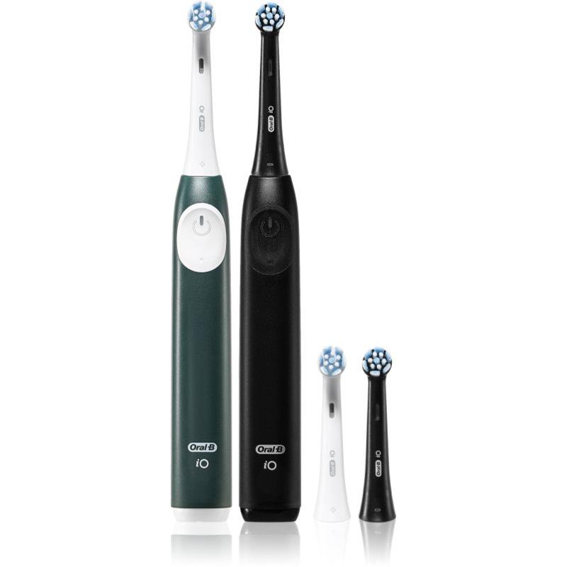 Oral B iO2 elektrický zubní kartáček DUO BALENÍ Black & Dark Green 1 ks