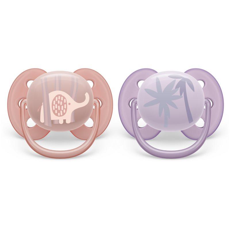 Philips Avent Ultrasoft SCF091/09 0-6 m dudlík Animal Girl 2 ks