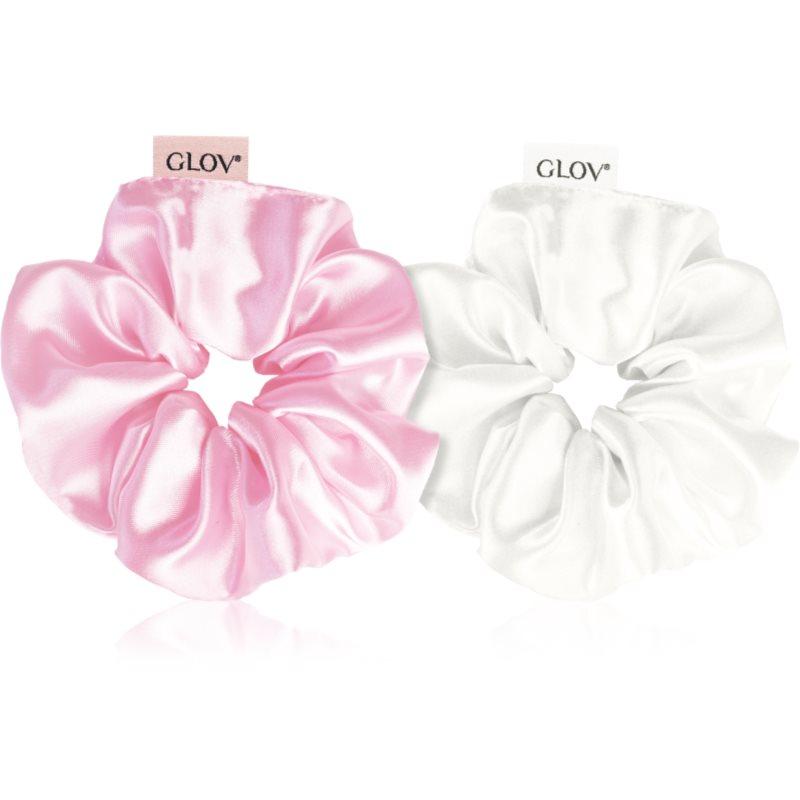 GLOV Satin Scrunchies S gumičky do vlasů Beige/Pink 2 ks