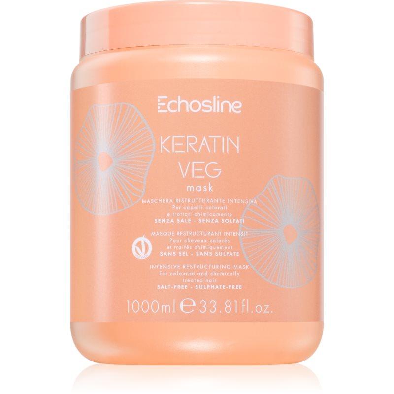Echosline Keratin veg Mask intenzivní vyživující maska na suché a porézní vlasy s aminokyselinami 1000 ml