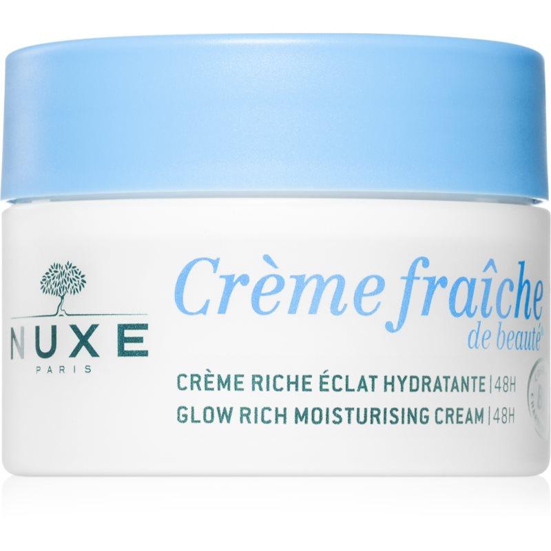 Nuxe Crème Fraîche de Beauté Glow Rich Moisturizing Cream hydratační pleťový krém s 48hodinovým účinkem 50 ml