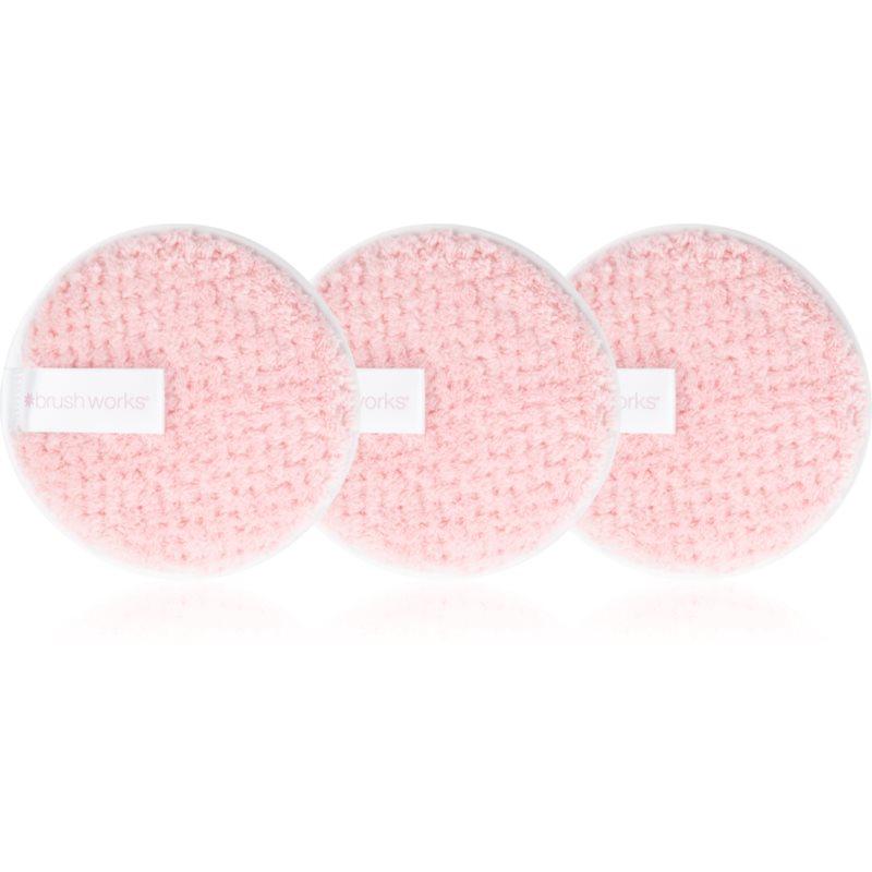 Brushworks Reusable Makeup Remover Pads pratelné odličovací tampony 3 ks