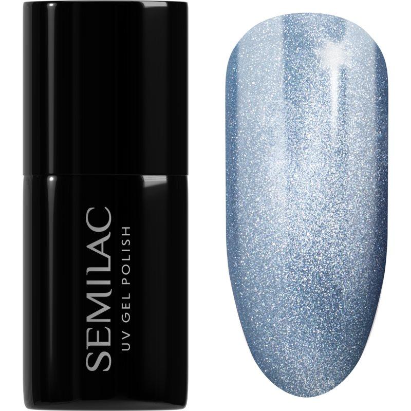 Semilac UV Hybrid Gloss GALA gelový lak na nehty s použitím UV/LED lampy odstín 665 Blueberry Gloss 7 ml