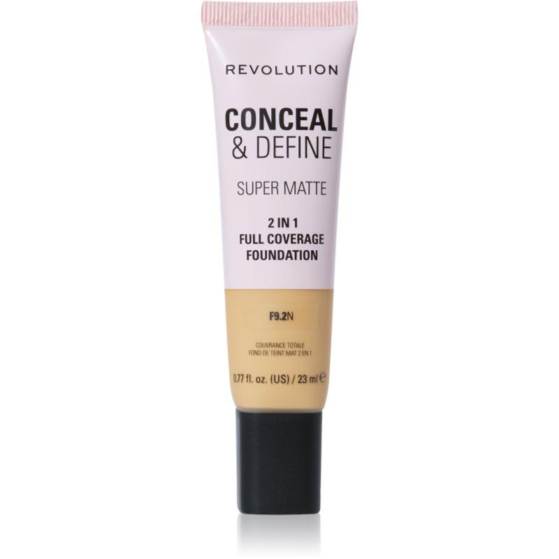 Makeup Revolution Conceal & Define matující make-up odstín F9.2N 23 ml