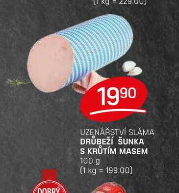 DRŮBEŽÍ ŠUNKA S KRŮTÍM MASEM 100g