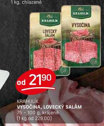 VYSOČINA, LOVECKÝ SALÁM 75 - 100g