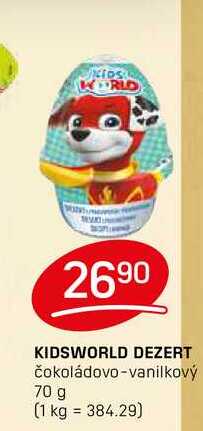 KIDSWORLD DEZERT čokoládovo-vanilkový 70 g