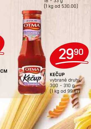 KEČUP vybrané druhy 300-310 g 