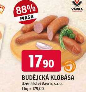 BUDĚJCKÁ KLOBÁSA 100g