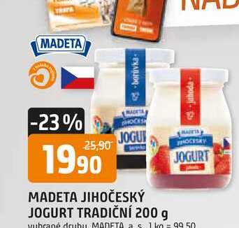 MADETA JIHOČESKÝ JOGURT TRADIČNÍ 200 g