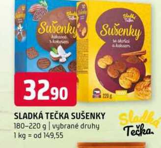 Sladká tečka Sušenky 180-220 g vybrané druhy