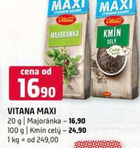 Vitana maxi 20 g Majoránka 100 g Kmín celý 