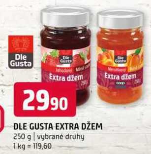 Dle Gusta extra džem 250 g vybrané druhy 