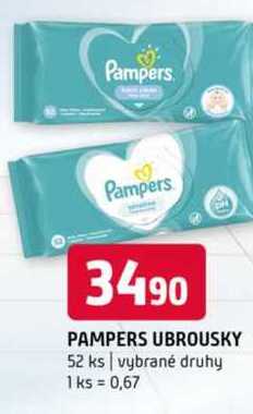 Pampers ubrousky 52 ks vybrané druhy