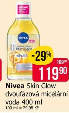 Nivea Skin Glow dvoufázová micelární voda 400 ml 