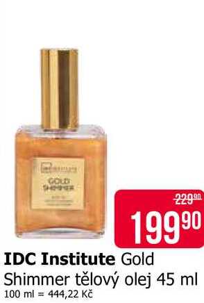 IDC Institute Gold Shimmer tělový olej 45 ml 