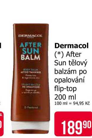 Dermacol After Sun tělový balzám po opalování flip-top 200 ml