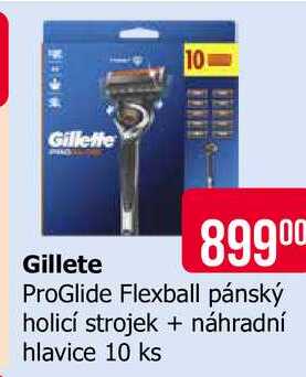 Gillette ProGlide Flexball pánský holicí strojek + náhradní hlavice 10 ks 