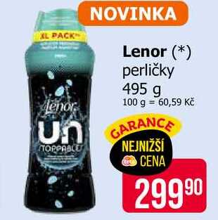 Lenor Unstoppables Vonné Perličky 495g, vybrané druhy