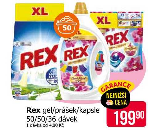 Rex gel/prášek/kapsle 50/50/36 dávek