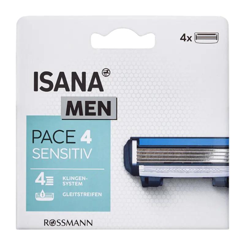 ISANA Men Náhradní hlavice PACE 4 břity, 4 ks