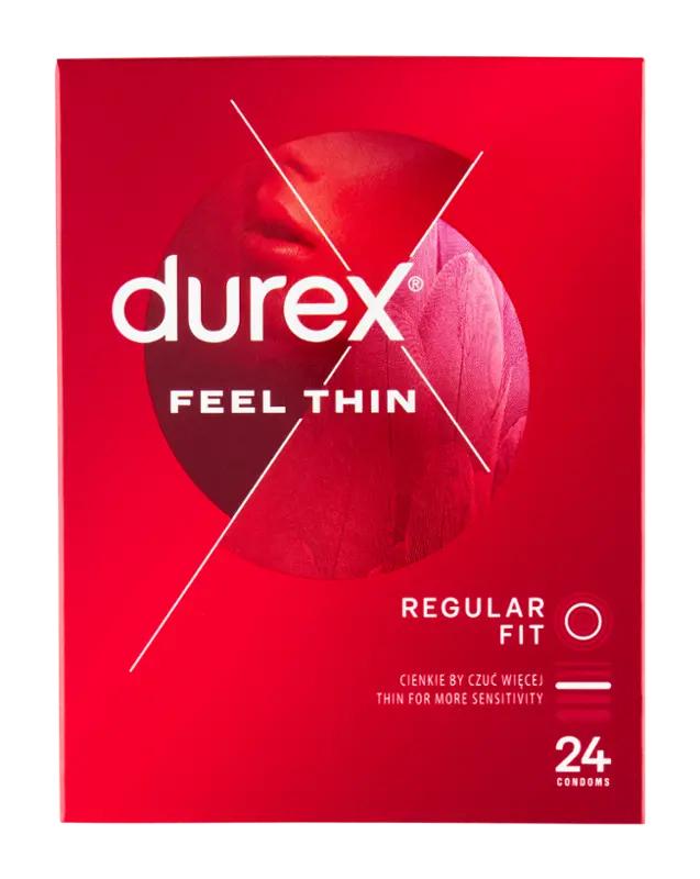 Durex Kondomy Feel Thin Regular Fit, 24 ks