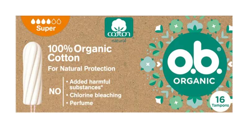 o.b. Tampony Organic Super, 16 ks