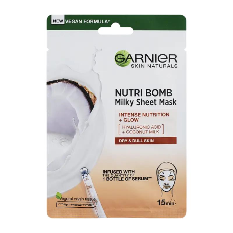 Garnier Textilní maska Nutri Bomb s kokosovým mlékem, 1 ks