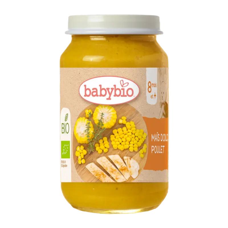 Babybio BIO sladká kukuřice s kuřecím masem, 200 g